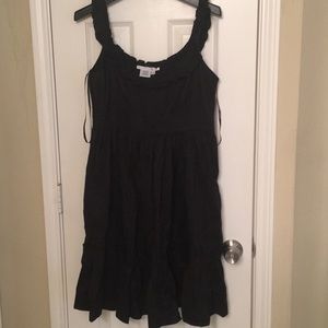 Black dress with ruffles